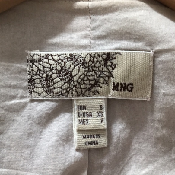 Mango Pre-loved Beige Xsmall 100% Linen Vest - Picture 3 of 7